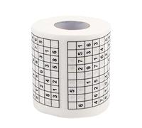 osiuujkw Rollo de papel higiénico impreso Sudoku Su duradero de disolución rápida para pañuelos impresos Sudoku Su duraderos papel Para madera suave para la piel