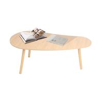 OSKOPWRC Mesa de centro para sala de estar, moderna mesa de centro pequeña de madera, mesa de té blanca con fácil montaje, fuerte carga, mesa auxiliar para dormitorios, apartamentos, oficinas, color