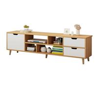 OSKOPWRC Soporte de TV, Mueble de TV con 3 armarios de Almacenamiento y 4 estantes de Almacenamiento de Apertura, mesas de TV de 55 Pulgadas para Sala de Estar, Comedor, Dormitorio, Color Blanco