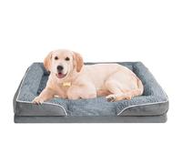 Oskuglin Cama Ortopédica Perro, espuma memoria, 107x76 cm, lavable | Sofá perro con borde elevado, forro impermeable & base antideslizante - cojín suave de felpa para perros grandes