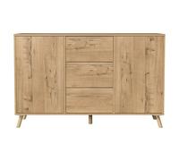 Oslo Aparador (L x An x Al: 40 x 140 x 89 cm, Roble gold, Número de cajones: 3 ud.)