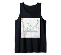 Oslo Line Travel Art Noruega Camiseta sin Mangas