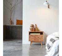 Oslo - Mesita de noche de acacia maciza H 45 x B 48 x T 35 cm