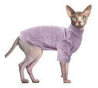 Oslueidy Ropa para Gatos Sphynx, Chaleco Suéter con Mangas para Gatos Sin Pelo, Ropa Gato Esfinge Invierno, Abrigo Pullover de Gatos para Sphynx/Cornish Rex/Devon Rex/Peterbalg