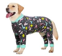 Oslueidy Traje de Recuperación para Perros Después de la Cirugía, Pijama para Perros Grandes y Medianos (Azul Gris, 2XL)