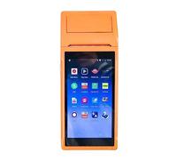 OSMARI Caja registradora Comercial de Mano de Pantalla Completa de 5,5 Pulgadas Catering Restaurante móvil máquina única Pedido escanear código Impresora,Orange