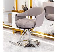 Osmari Hairdresser Barber Salon Chair with Heavy Duty Hydraulic Pump, 360° Swivel Adjustable Spa Beauty Equipment,Home Hairdresser Barber Salon Chair,Beige Gray b, JYLSSKUK, Grey