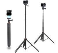 Osmo Action - Trípode para selfie de 53 pulgadas para DJI Action 6, Osmo Nano, mango extensible 2 en 1 con mini barra de extensión y cabeza de bola de 360°, soporte de vlogging de viaje/accesorios