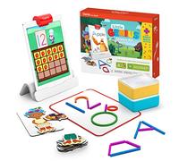 Osmo - Little Genius Starter Kit para iPad + Aventura Matemática Temprana - 6 Juegos educativos de Aprendizaje - Edades 3-5 - Contar, Formas, fonética y Creatividad (Osmo iPad Base incluida)