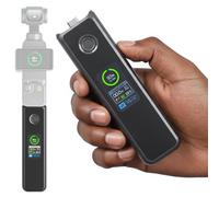 Osmo Pocket 4/3 - Mango de Batería de CargaRápida de 20W, Accesorios Compatibles con dji Pocket 4/3 con Pantalla LCD a Todo Color,Velocidad de Carga y Temperatura de la Batería Visible, 5000mAh,Negro