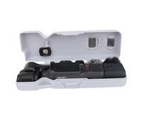 Osmo Pocket 4 - Funda de protección completa, funda de almacenamiento para accesorios DJI Pocket 4, clip de cardán, montaje roscado, lente gran angular, organizador de transmisor de micrófono (gris)