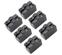 Osmond 1 Juego de 6 Piezas de SillíN de Cuerda de Puente de Guitarra Negro para Guitarra Sin Cabeza de Puente de TréMolo Accesorios de Guitarra