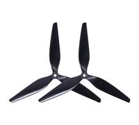 Osmond 1 par de hélices 9X4X3 9 pulgadas 3 cuchillas CCW + CW Hélice X8 Pádel Negro para Drone FPV