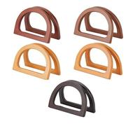 Osmond 10 asas de madera para hacer bolsas, 5 colores de repuesto para bolsos, suministros decorativos para hacer monederos