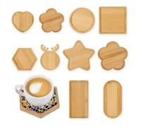Osmond 10 Bases de Madera para Mosaico, Kits de Mosaico de Formas, Sustratos para Mosaicos, Manualidades, Azulejos de Mosaico DIY, Base para Posavasos.