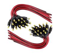 Osmond 100 Cables de Alimentación de CC con Conector Macho de 18 AWG, 2,1 mm X 5,5 mm, 12 V, 5 A, para Cámara de Vigilancia.