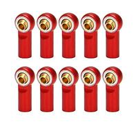 Osmond 10Pcs M3 Barra De Acoplamiento De La Articulación De Rótula Focas Cabeza De Bola Barra De Lazo Fin De 1/10 RC Camión Coche Camión Calesa Rojo