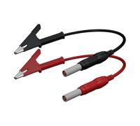 Osmond 2 Cables de Prueba de Conector Banana de Seguridad Retráctil de 4 mm A Conector Banana, Rojo y Negro, 1 M, Conector Banana de Cobre Niquelado J.70019