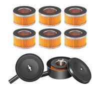 Osmond 2 Silenciadores para Compresor de Aire con 6 Elementos de Filtro de Admisión para Compresor de Aire, Accesorios para Silenciadores de Sonido