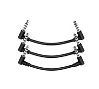 Osmond 3 Cables de Conexión para Guitarra con Conectores de 1/4 de Pulgada para Pedales de Efectos de Guitarra de 30 cm.