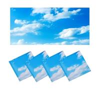 Osmond 4 Cubiertas para Luces Fluorescentes, Cubiertas para Luces de Techo en Aulas, Filtros de Luz Magnéticos para Oficina, Color Azul.