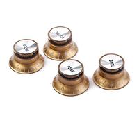 Osmond 4 Piezas Series Botones de Control de Velocidad 2 Tonos 2 Volúmenes para Lp Guitarra Botones Dorados Accesorios de Guitarra