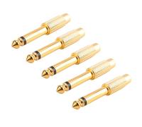 Osmond 5 x chapado en 6.35 mm 1/4 pulgadas macho mono Engánchate a 6.5mm jack audio estéreo adaptador conector conector convertidor mezclador de sonido