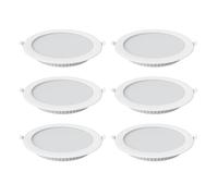 Osmond 6 Focos LED Empotrados Redondos de 12 W para Techo, para Interiores, Dormitorios, Iluminación Decorativa para el Hogar, Luz