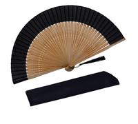 Osmond Abanico de Mano Plegable, Estilo -Japonés Vintage de Bambú y Seda, Ideal para Festivales de Música Dance.