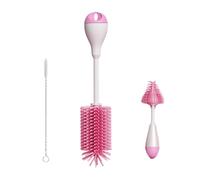 Osmond - Accesorio de limpieza de cepillo de botella de silicona, conjunto de cepillos de limpieza de pajita para limpiar recipientes de cuello estrecho rosa