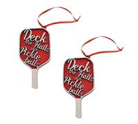 Osmond Adorno Navideño de Pickleball, el Salón con Bolas de Pickleball, Roja, Accesorios para Colgar en el Árbol