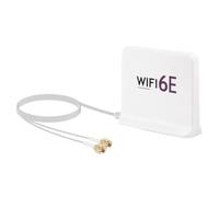 Osmond Antena portátil WiFi 6E de 2.4G/5G/6G con cable, antena inalámbrica interior con parte inferior magnética para tarjeta de red, fácil de instalar, color
