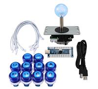 Osmond Arcade Joystick Tarjeta Inteligente Arcade Joystick Accesorios Arcade Joystick Kit DIY Arcade Joystick Botón Código Arcade Azul