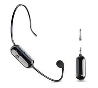 Osmond Auriculares con Micrófono Inalámbrico de 2,4 G de Alcance, Micrófono de Mano y de Diadema, Modo Dual para Enseñanza, Instructores de Fitness