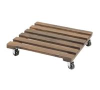 Osmond - Bandeja para maceta, soporte para plantas en maceta, soporte para macetas, con rueda redonda Bonsái, soporte de madera