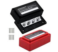 Osmond Bloque de Distribución de Energía de Diseño Modular de Alta Resistencia con Barra Colectora de 300 A, Caja de Barra Colectora Impermeable con 4 Terminales M10 de 3/8 Pulgada