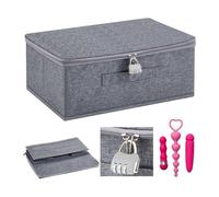 Osmond Bolsa Organizadora Discreta con Cerradura para Juguetes de Adultos, con Tapa con Cremallera, 38 X 25 X 16 cm.