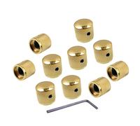 Osmond - Botón de volumen de metal para guitarra eléctrica dorada, botón de volumen de bajo, botón de hierro con agujero, botón de volumen, tapa de interruptor
