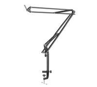 Osmond Brazo Articulado para Micrófono Modelo con Aumento de de 50 cm con Soporte de Mesa para Podcasting, Videojuegos, Radio y Audio de Estudio,C