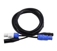 Osmond Cable Combinado Flexible Powercon de 2 M, XLR DMX512, 3 X 1,5 Mm, para Iluminación de Escenario, Cabezal Móvil.