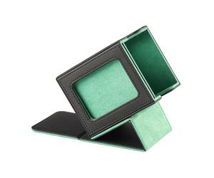 Osmond - Caja de almacenamiento de tarjetas para tarjetas coleccionables, caja de tarjetas con ventana de exhibición, estuche de tarjetas, caja de tarjetas verde