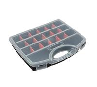 Osmond Caja de Plástico Portátil para Guardar Piezas, Tornillos, Herramientas y Materiales, Compartimentos para Componentes Electrónicos.