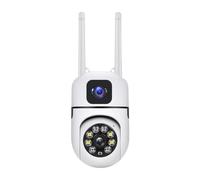Osmond Cámara Vigilancia Inteligente HD para Interiores Cámara Vigilancia HD Doble Lente Doble Pantalla Enlace Cámara Vigilancia 360 ° Rotación Voz Bidireccional