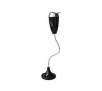 Osmond Cenicero Vertical Ajustable en el Suelo para Exteriores, Resistente Al Viento, con Tapa, Tubo Flexible, Color Negro