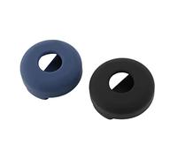 Osmond Collar de Perro (Paquete de 2), de Silicona para Collar de Mascotas para Airtags, Estuche de Etiqueta de Aire Anti-Perdida Soporte de Lazo para Mascotas Negro + Azul