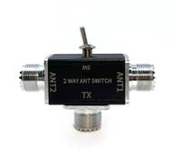 Osmond Conmutador de Antena Coaxial Manual Bidireccional: 1 Entrada y 2 Salidas, Interruptor Giratorio con Protección de Apagado/, Conector BNC