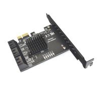 Osmond Controlador PCIE 1X A 6 Puertos 3.0 PCI e, Tarjeta de Expansión Multiplicadora PCI Express, Tarjeta Vertical Adicional de 6 Gbps.