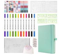 Osmond Cuaderno de Tapa Tamaño A5 con Puntos y 184 Páginas Numeradas, Kit de Diario con Puntos para Principiantes, Color Rosa