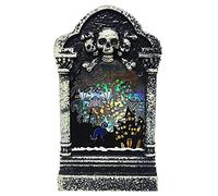 Osmond DecoracióN de Bar de Halloween Linterna de Viento IluminacióN LED de Gradiente de SimulacióN de Piedra Sepulcral PequeñA Accesorios de DecoracióN de DiseñO de Escena D