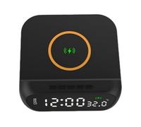 Osmond Digital con Carga Inalámbrica, Estación de Carga Inalámbrica Rápida de 15W con Pantalla Digital LED Temperatura,A